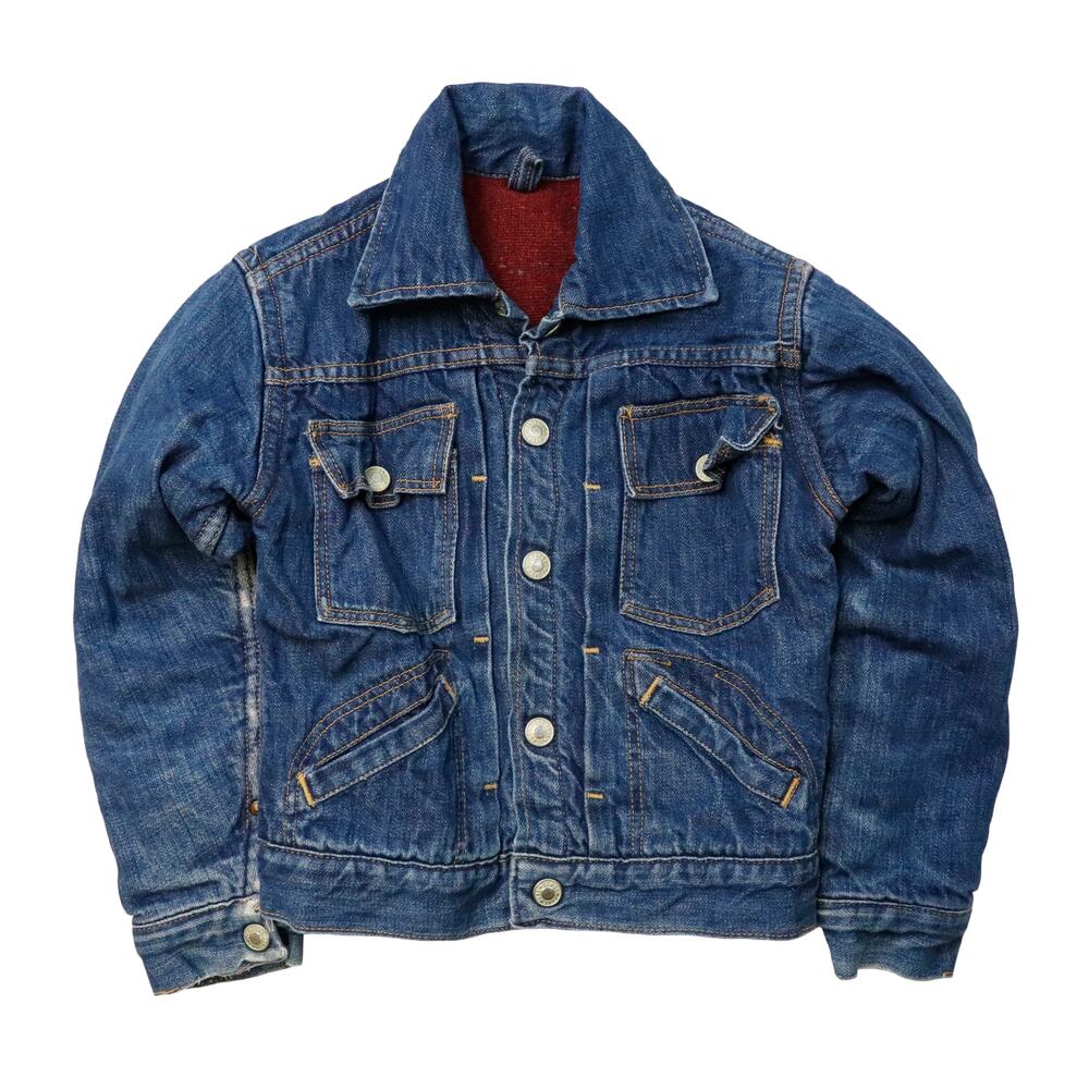Vintage 40s 50s J.C.P Corp Blue Kids Denim Jacket Pleased youth